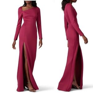 Black Halo Akasha Gown in Dark Fucasia color sz 10